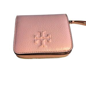 Tory Burch Thea Bifold Light Pink Leather Compact Wallet